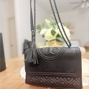 Tory Burch Black Leather Crossbody Bag